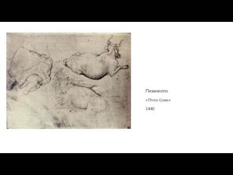 Пизанелло «Three Cows» 1440