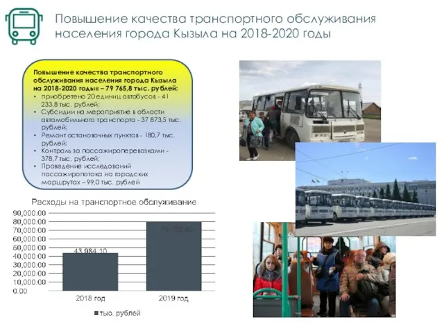 Повышение качества транспортного обслуживания населения города Кызыла на 2018-2020 годы Повышение качества