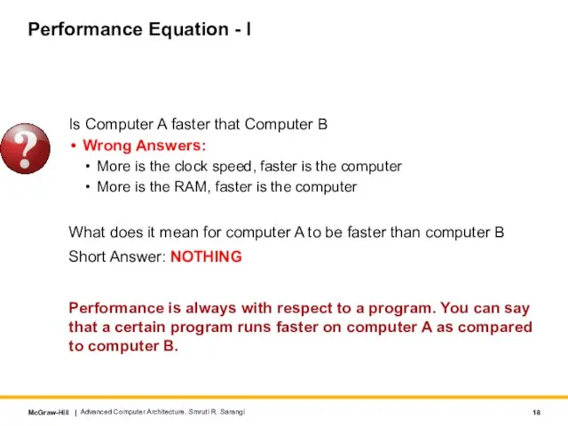 Performance Equation - I Is Computer A faster that Computer B Wrong