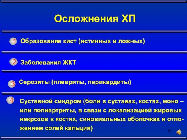 Осложнения ХП