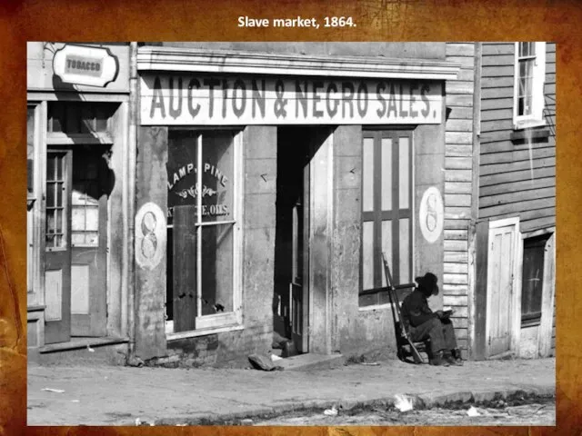 Slave market, 1864.