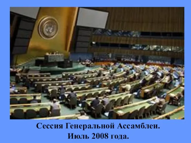 Сессия Генеральной Ассамблеи. Июль 2008 года.