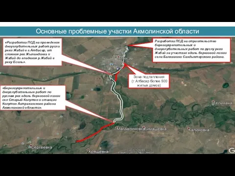 «Разработка ПСД на проведение дноуглубительных работ русла реки Жабай в г.Атбасар, от