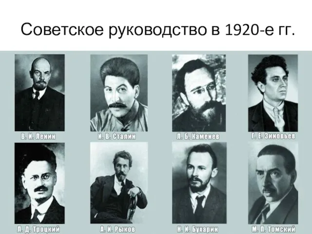 Советское руководство в 1920-е гг.