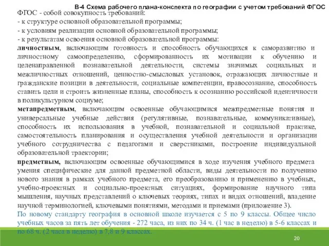 ФГОС - собой совокупность требований: - к структуре основной образовательной программы; -