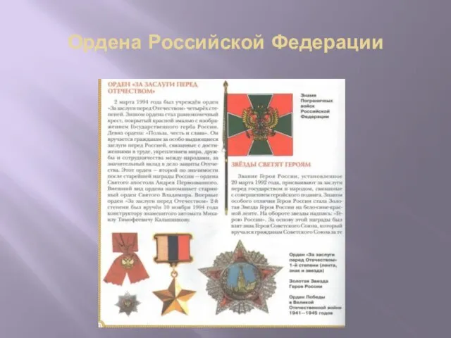 Ордена Российской Федерации