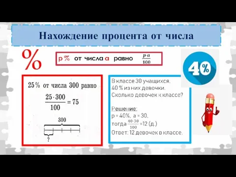 Нахождение процента от числа