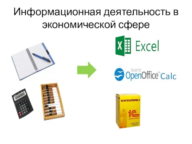 Информационная деятельность в экономической сфере Calc