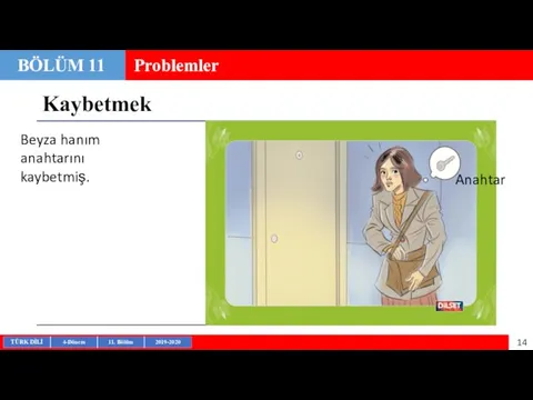 Kaybetmek BÖLÜM 11 Problemler Beyza hanım anahtarını kaybetmiş. Anahtar