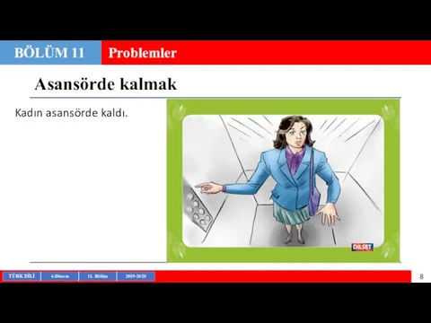 Asansörde kalmak BÖLÜM 11 Problemler Kadın asansörde kaldı.