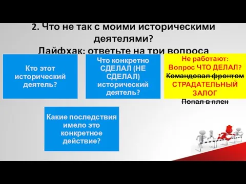 2. Что не так с моими историческими деятелями? Лайфхак: ответьте на три