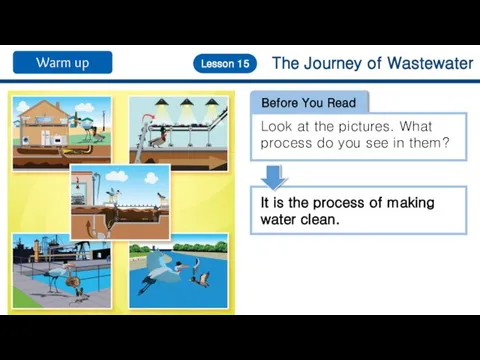 The Journey of Wastewater Lesson 15 Before You Read Look at the