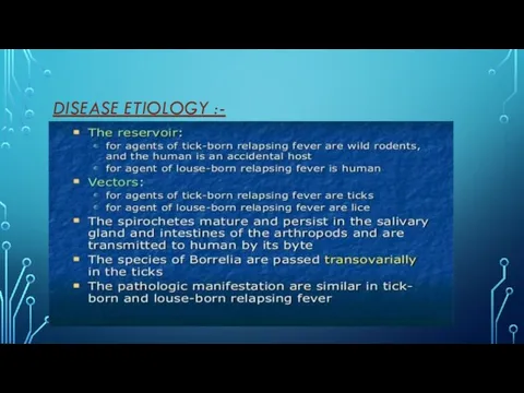 DISEASE ETIOLOGY :-