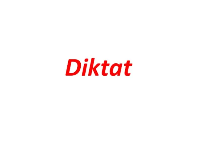 Diktat