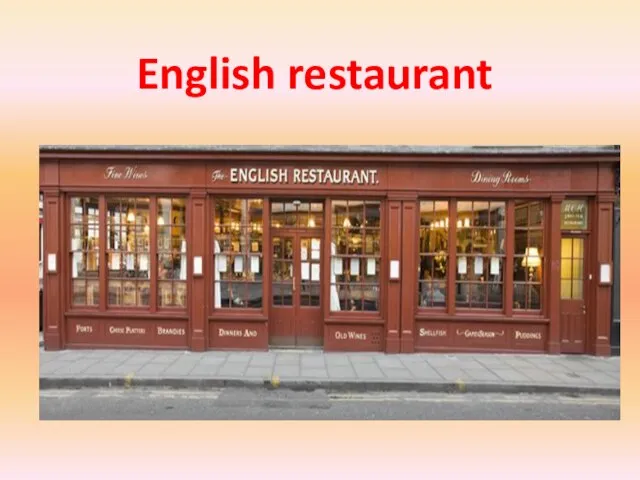 English restaurant