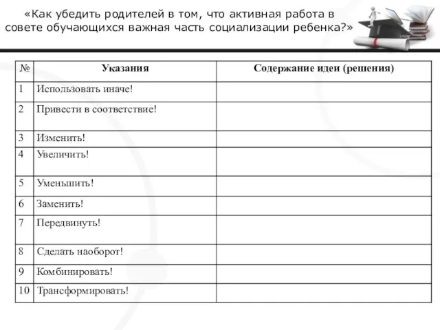 «Как убедить родителей в том, что активная работа в совете обучающихся важная часть социализации ребенка?»