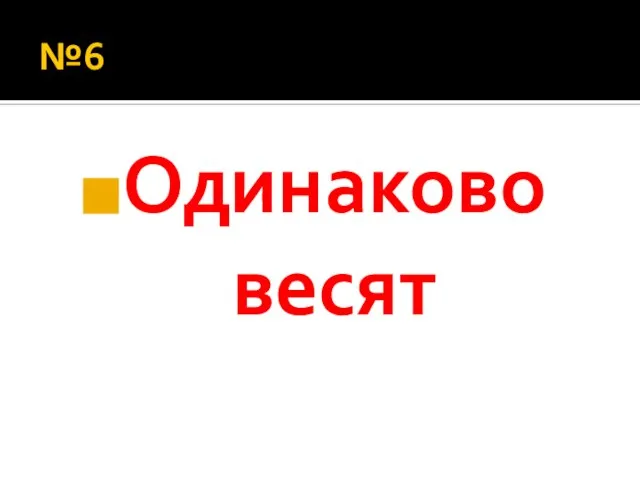 №6 Одинаково весят