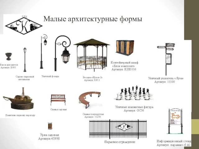 Малые архитектурные формы Парковое ограждение