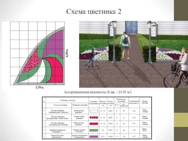 Схема цветника 2