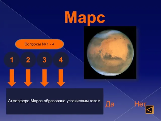 Марс 1 Вопросы №1 - 4 Марс – красная планета и получила