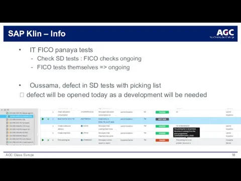 SAP Klin – Info IT FICO panaya tests Check SD tests :