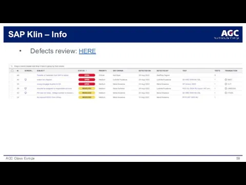 SAP Klin – Info Defects review: HERE