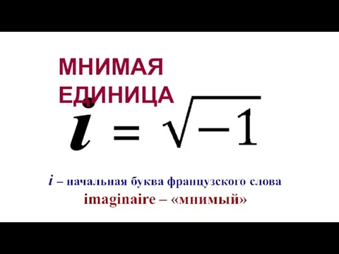 МНИМАЯ ЕДИНИЦА