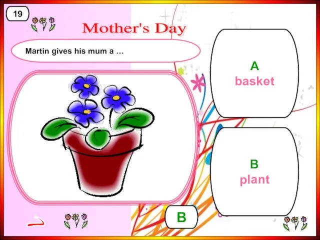 A basket B plant B > 19 Mother's Day Martin gives his mum a …