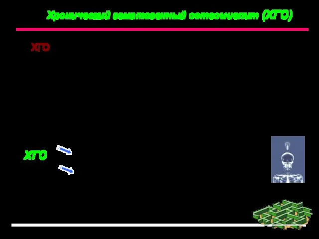 Хронический гематогенный остеомиелит (ХГО) ХГО - ЭТО ЗАБОЛЕВАНИЕ, ХАРАКТЕРИЗУЮЩЕЕСЯ НАЛИЧИЕМ ГНОЙНО-НЕКРОТИЧЕСКОГО ОЧАГА