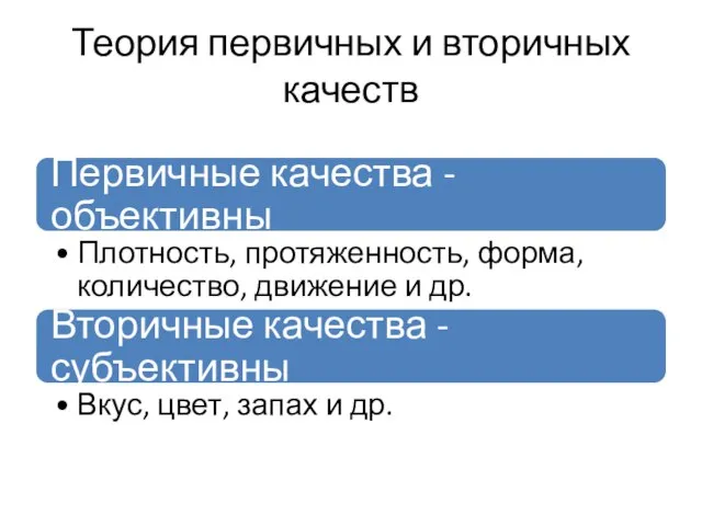 Теория первичных и вторичных качеств