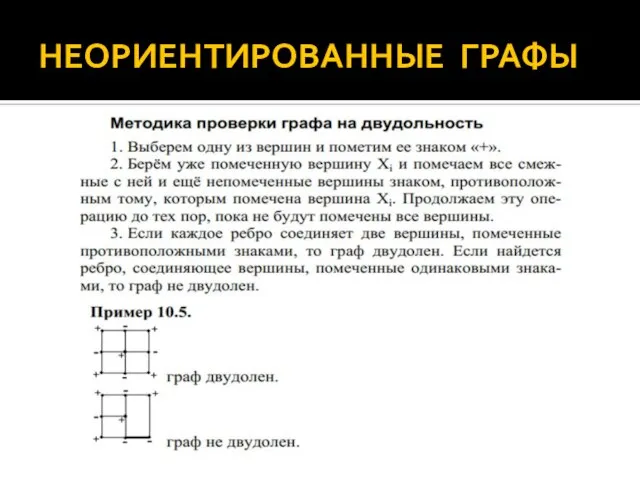 НЕОРИЕНТИРОВАННЫЕ ГРАФЫ