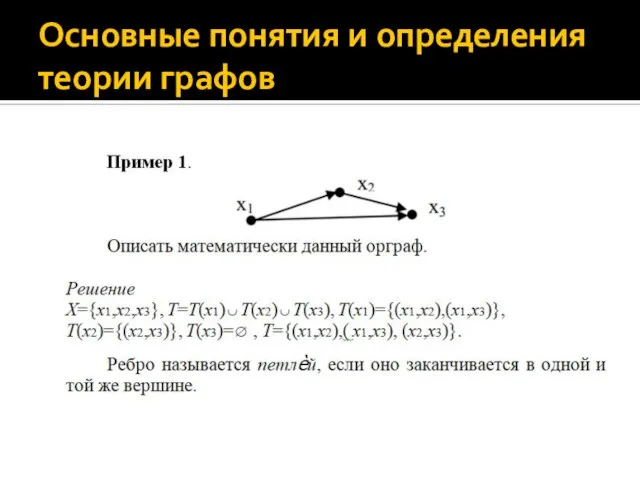 Основные понятия и определения теории графов