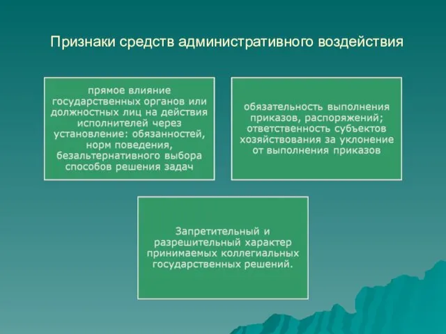 Признаки средств административного воздействия