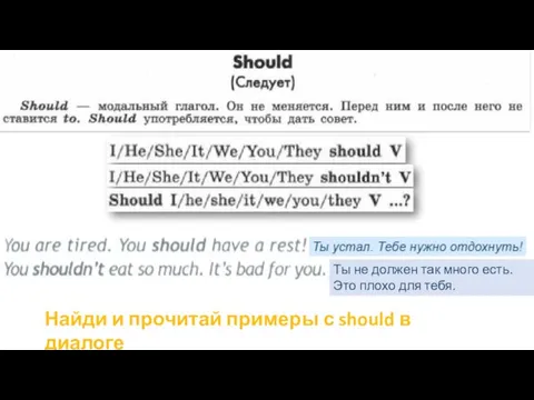 Ты не должен так много есть. Это плохо для тебя. Найди и