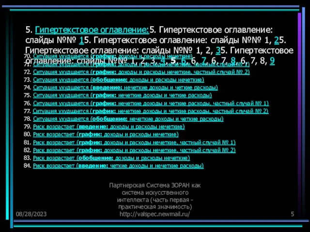 08/28/2023 Партнерская Система ЗОРАН как система искусственного интеллекта (часть первая - практическая