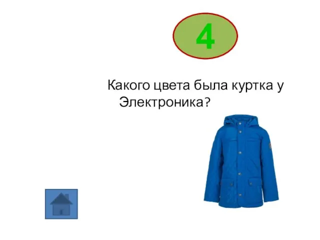 Какого цвета была куртка у Электроника? 4