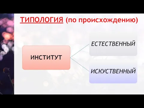 ТИПОЛОГИЯ (по происхождению)