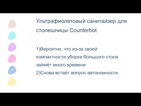 Ультрафиолетовый санитайзер для столешницы Counterbot 1)Вероятно, что из-за своей компактности уборка большого