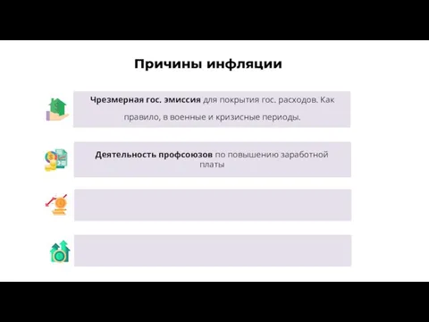 Чрезмерная гос. эмиссия для покрытия гос. расходов. Как правило, в военные и