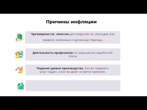 Чрезмерная гос. эмиссия для покрытия гос. расходов. Как правило, в военные и