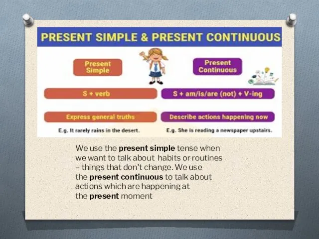 We use the present simple tense when we want to talk about
