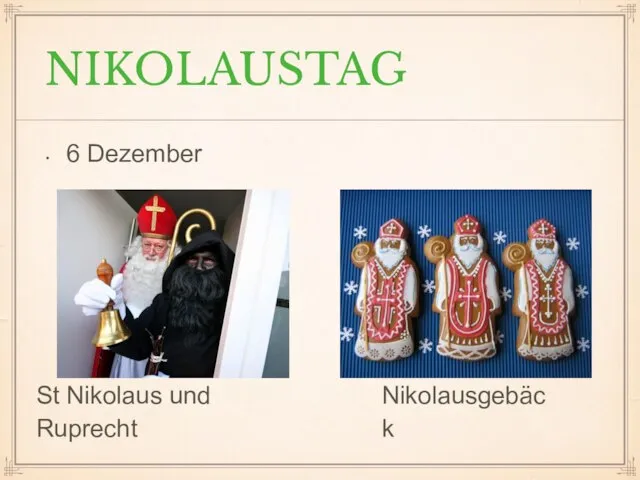 NIKOLAUSTAG 6 Dezember St Nikolaus und Ruprecht Nikolausgebäck