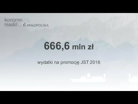 666,6 mln zł wydatki na promocję JST 2016