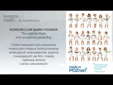 KONSORCJUM MARKI POZNAŃ "Szczęśliwe Marki pod szczęśliwą gwiazdką„ Celem kampanii było pokazanie