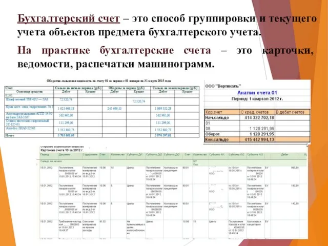 Бухгалтерский счет – это способ группировки и текущего учета объектов предмета бухгалтерского