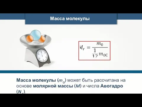 Масса молекулы (m0) может быть рассчитана на основе молярной массы (M) и