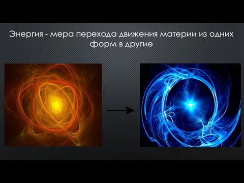 Энергия - мера перехода движения материи из одних форм в другие