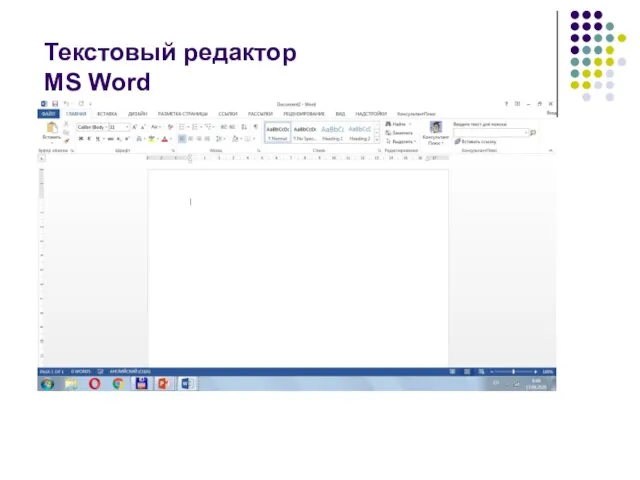 Текстовый редактор MS Word