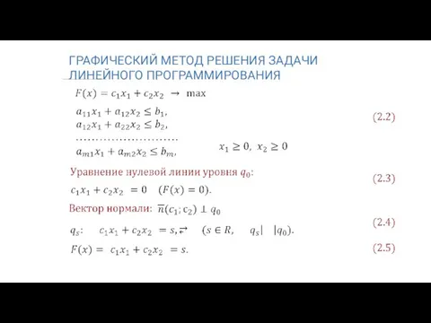 ГРАФИЧЕСКИЙ МЕТОД РЕШЕНИЯ ЗАДАЧИ ЛИНЕЙНОГО ПРОГРАММИРОВАНИЯ