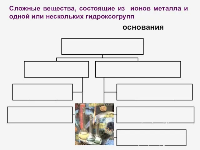 Сложные вещества, состоящие из ионов металла и одной или нескольких гидроксогрупп основания